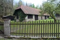 House with fence in LandÃÂ¡tejn near JindÃâ¢ichuv Hradec, South Bohemia